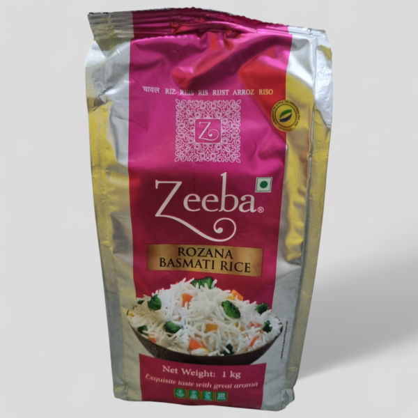 ZEEBA -ROZANA BASMATI RICE-NET WT.- 1KG