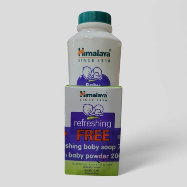 HIMALAYA REFRESHING BABY SOAP 75G  WITH BABY POWDER 200G